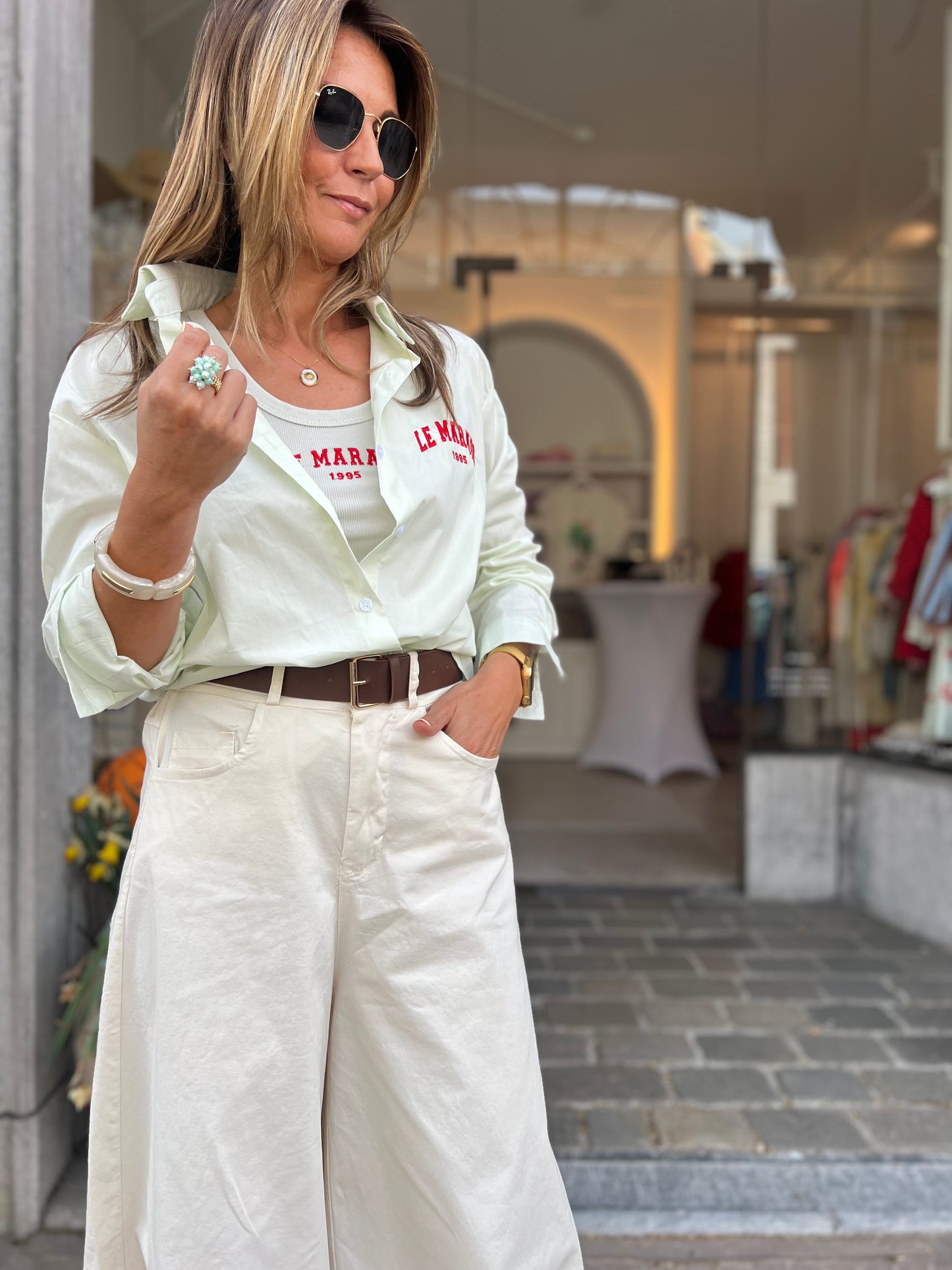 LE MARAIS BLOUSE & TOP SOFT MINT