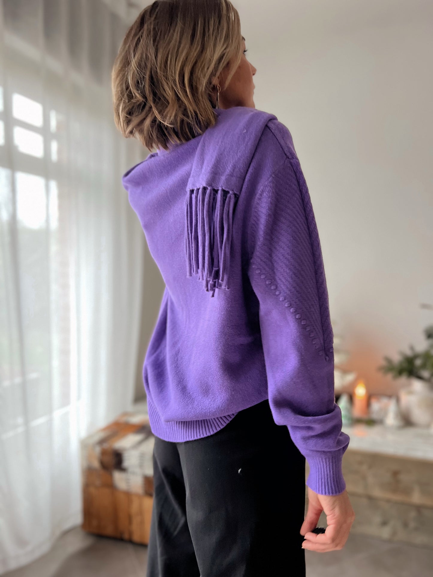 MARLIES PURPLE PULL MET SJAAL