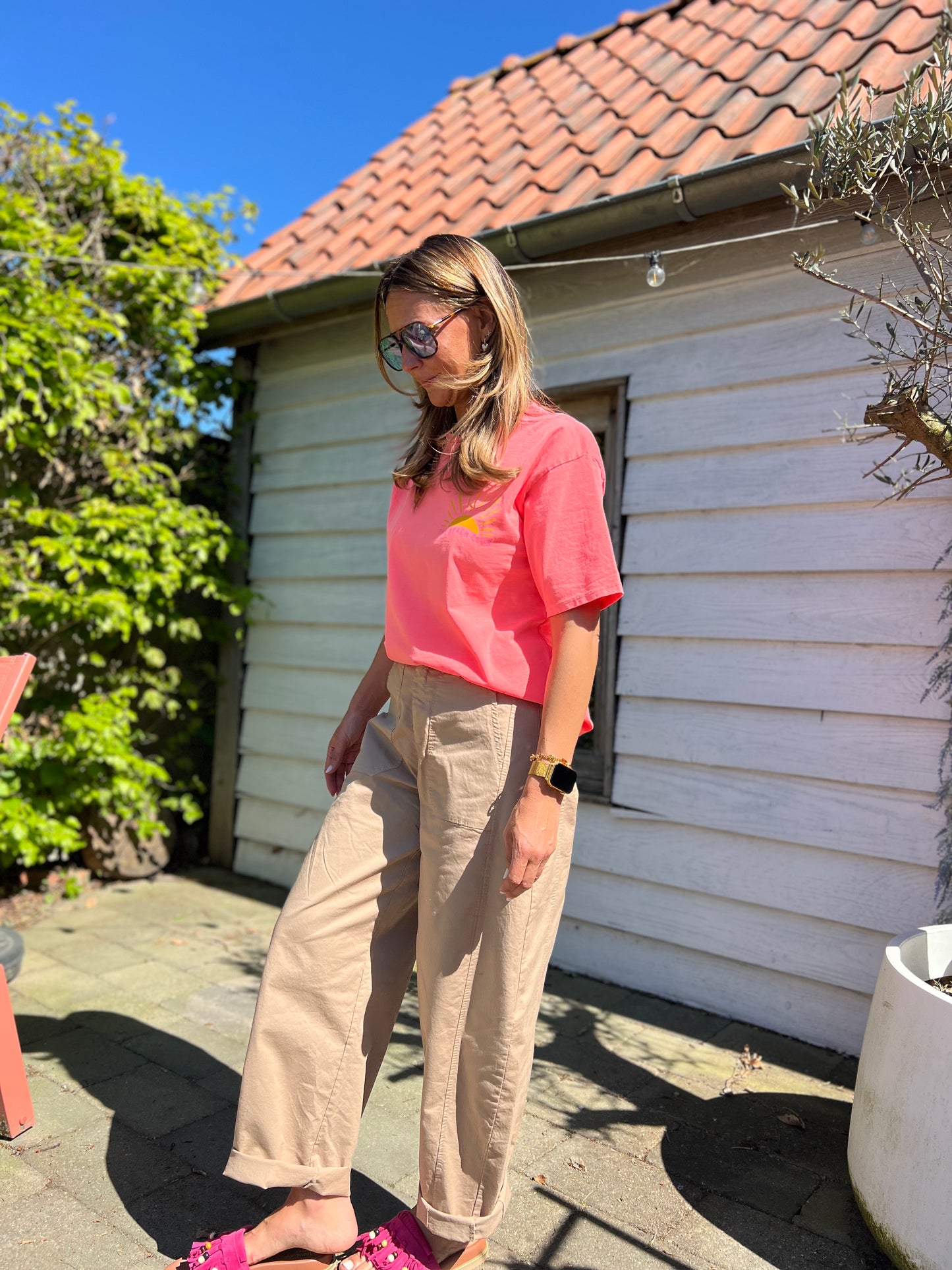 BEACH CLUB T-SHIRT CORAL