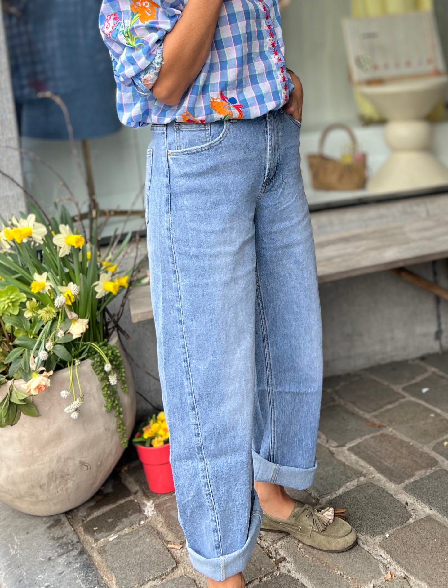 SOFT BARREL JEANS PANTS
