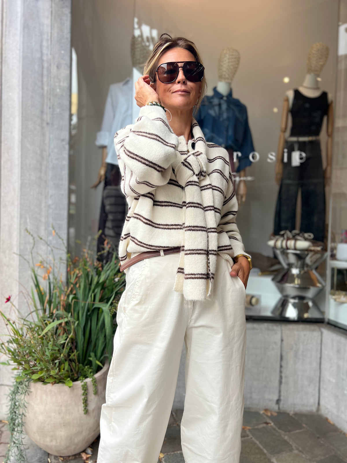MALIA CARDIGAN & SCARF VANILLE