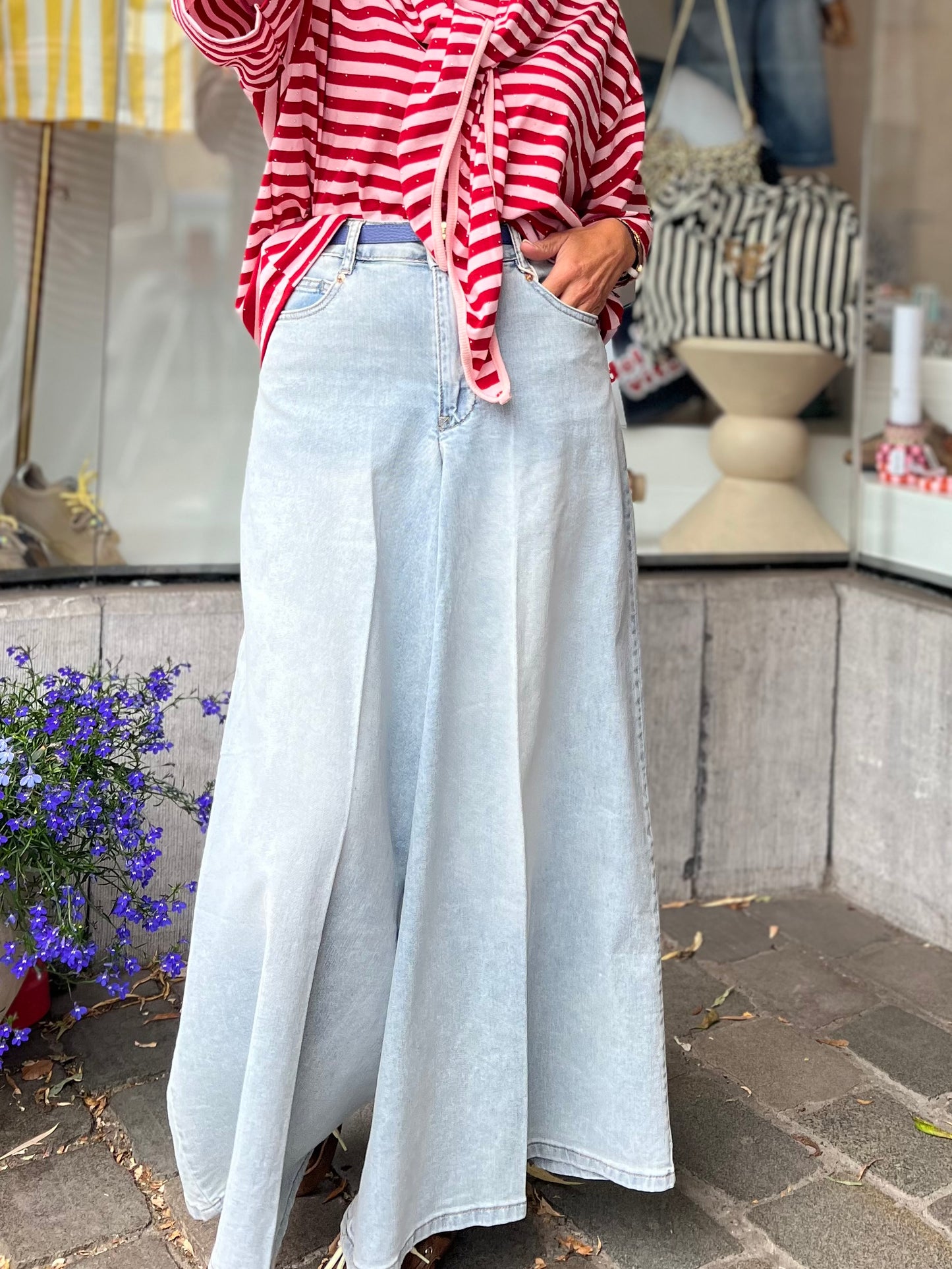PALAZZO JEANS PANTS