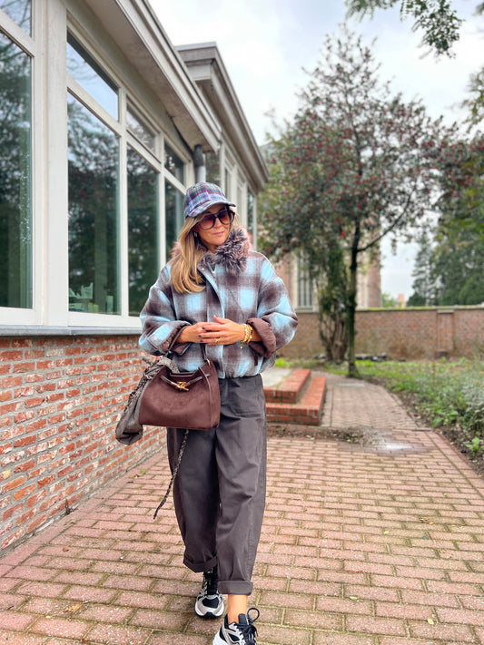 BARREL PANTS BROWN