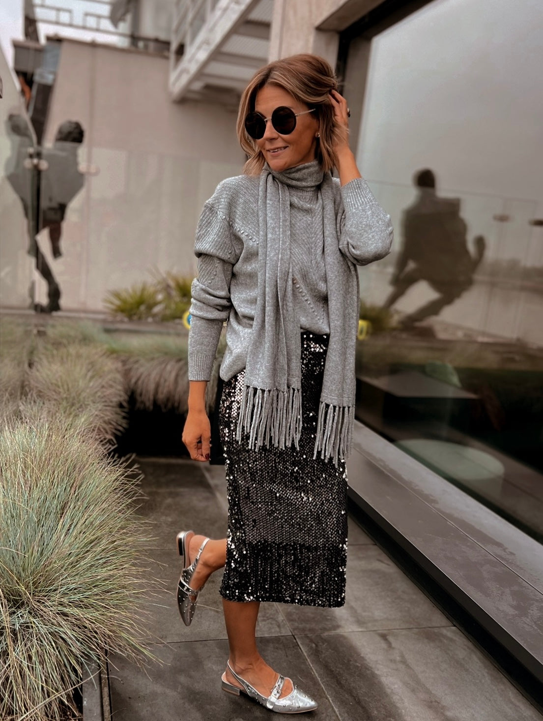 THE WISHLIST SKIRT SILVER