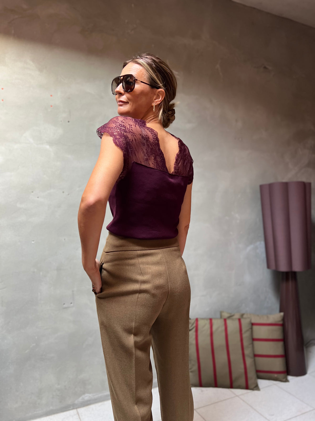 BRENNA TOP BORDEAUX