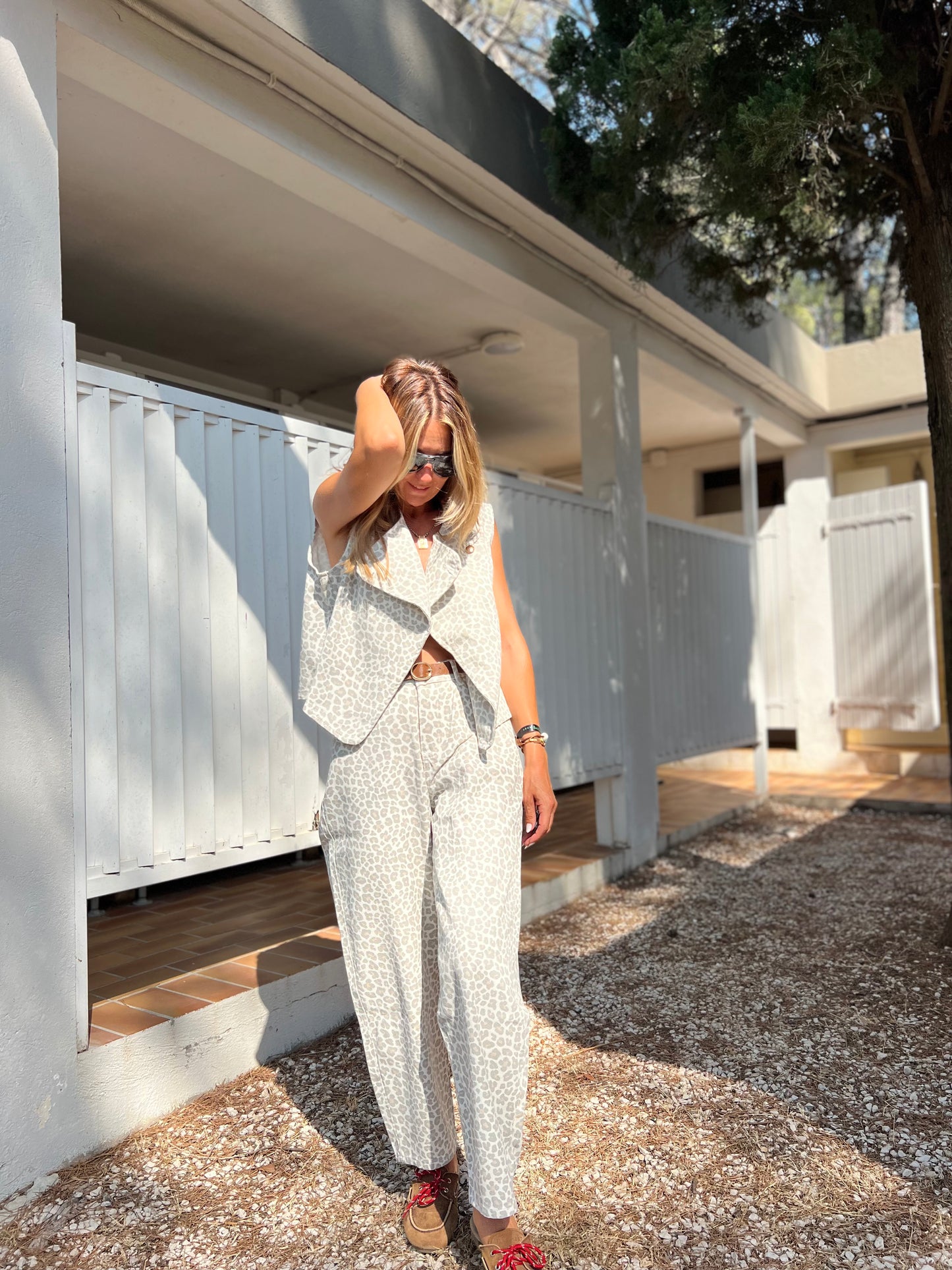 SOFT LÉOPARD BARREL PANTS