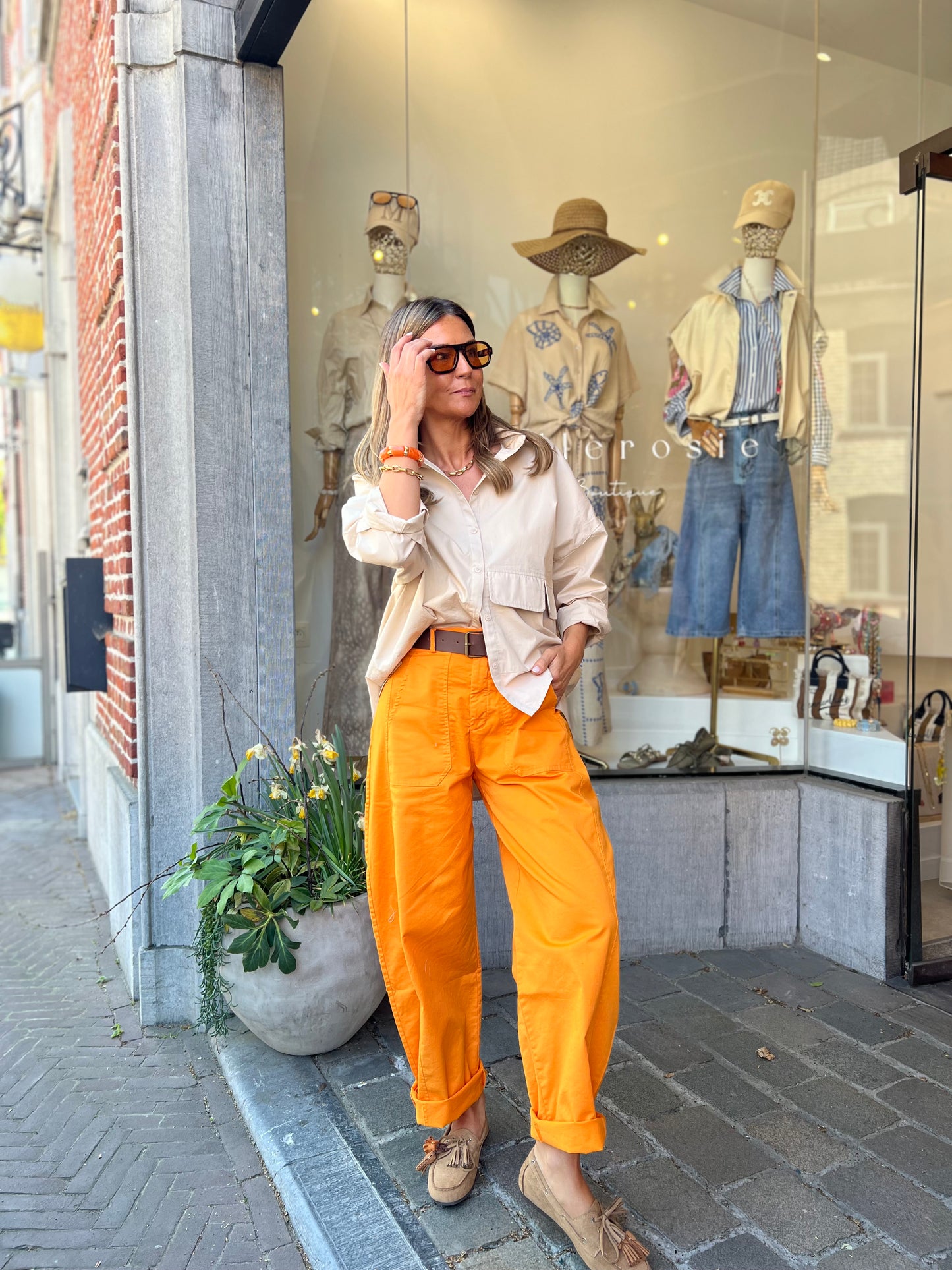 BARREL PANTS ORANGE