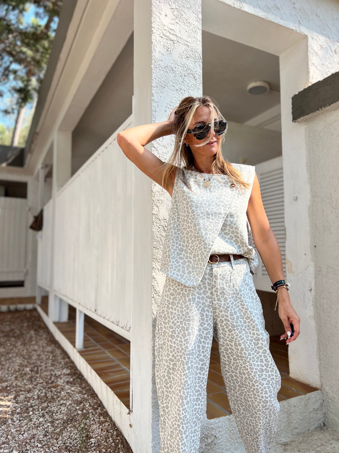 SOFT LÉOPARD BARREL PANTS