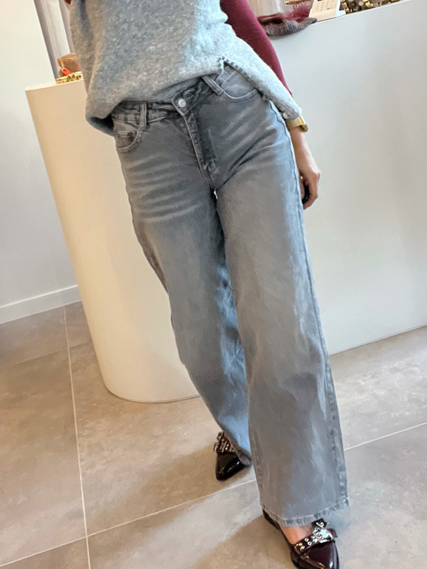 LITTZ GREY WASHED JEANS