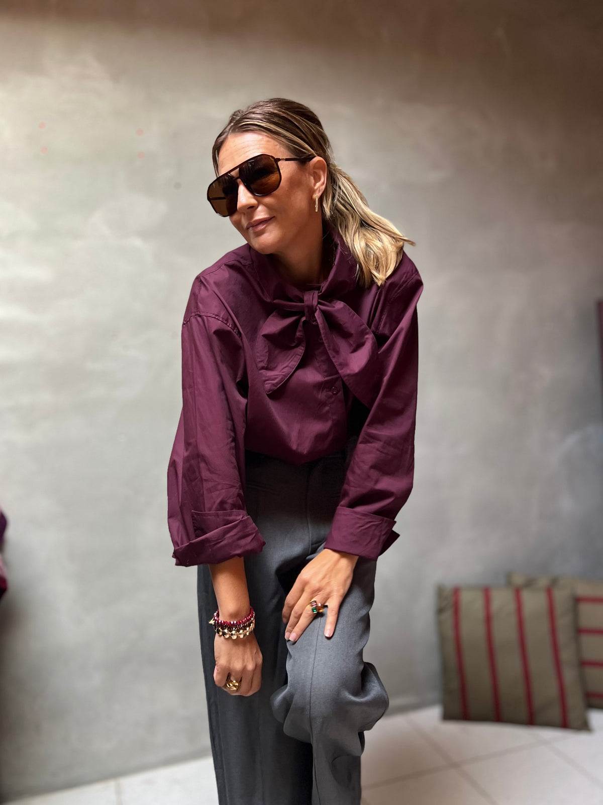 HÉLÈNE BLOUSE BURGUNDY