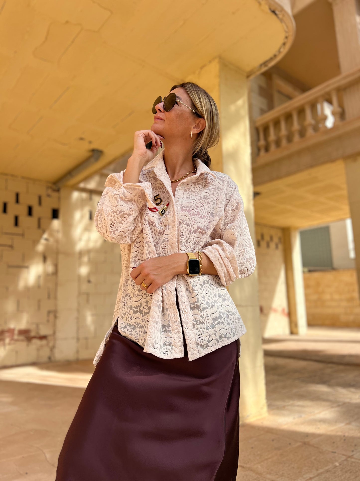 ESDA LACE BLOUSE CREAM