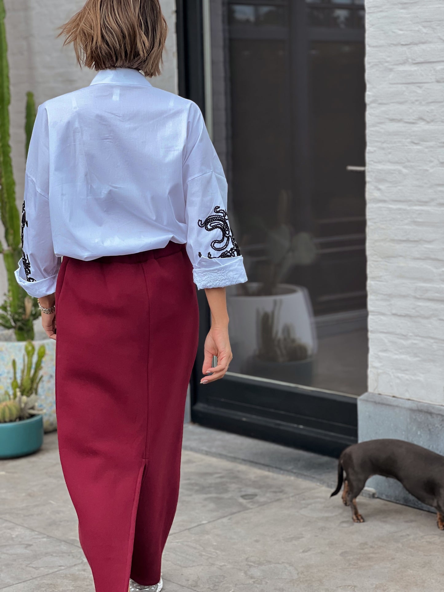 SWEATER SKIRT BURGUNDY