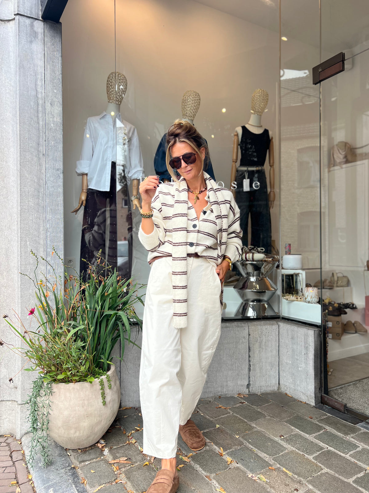MALIA CARDIGAN & SCARF VANILLE