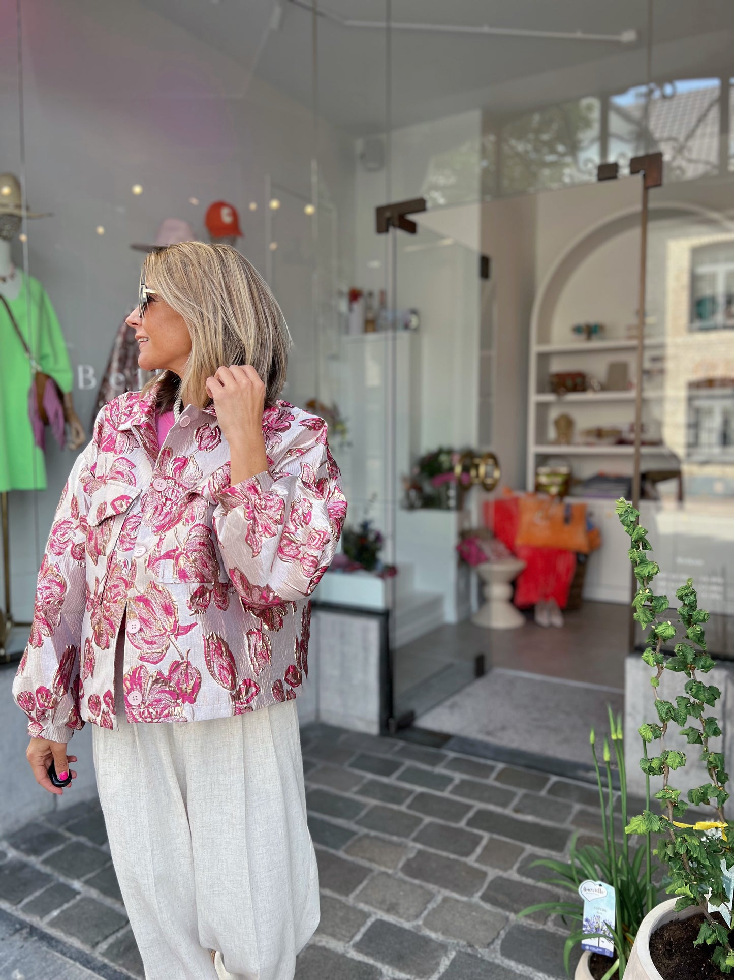 FLORAL PINK JACKET