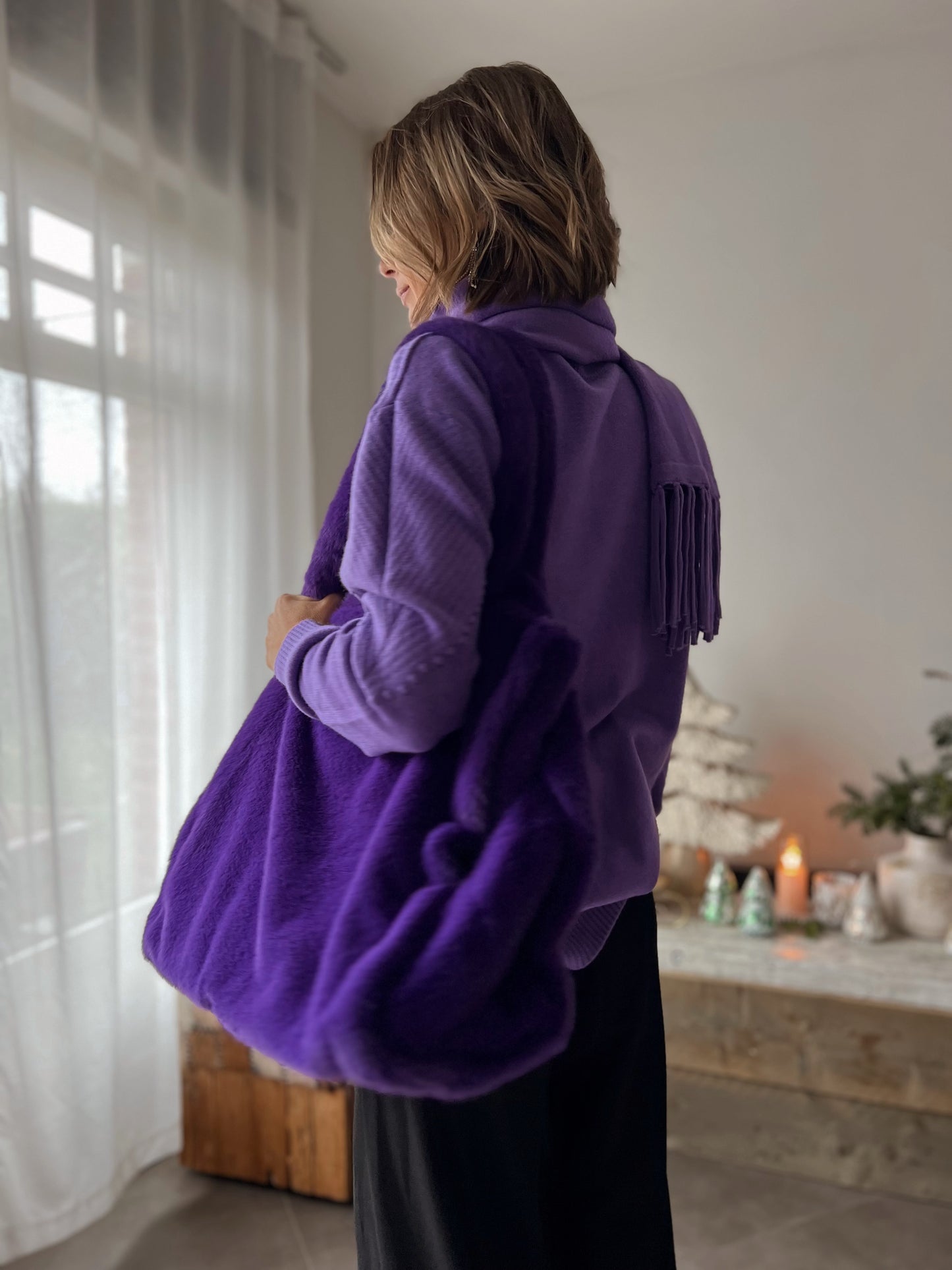 MARLIES PURPLE PULL MET SJAAL