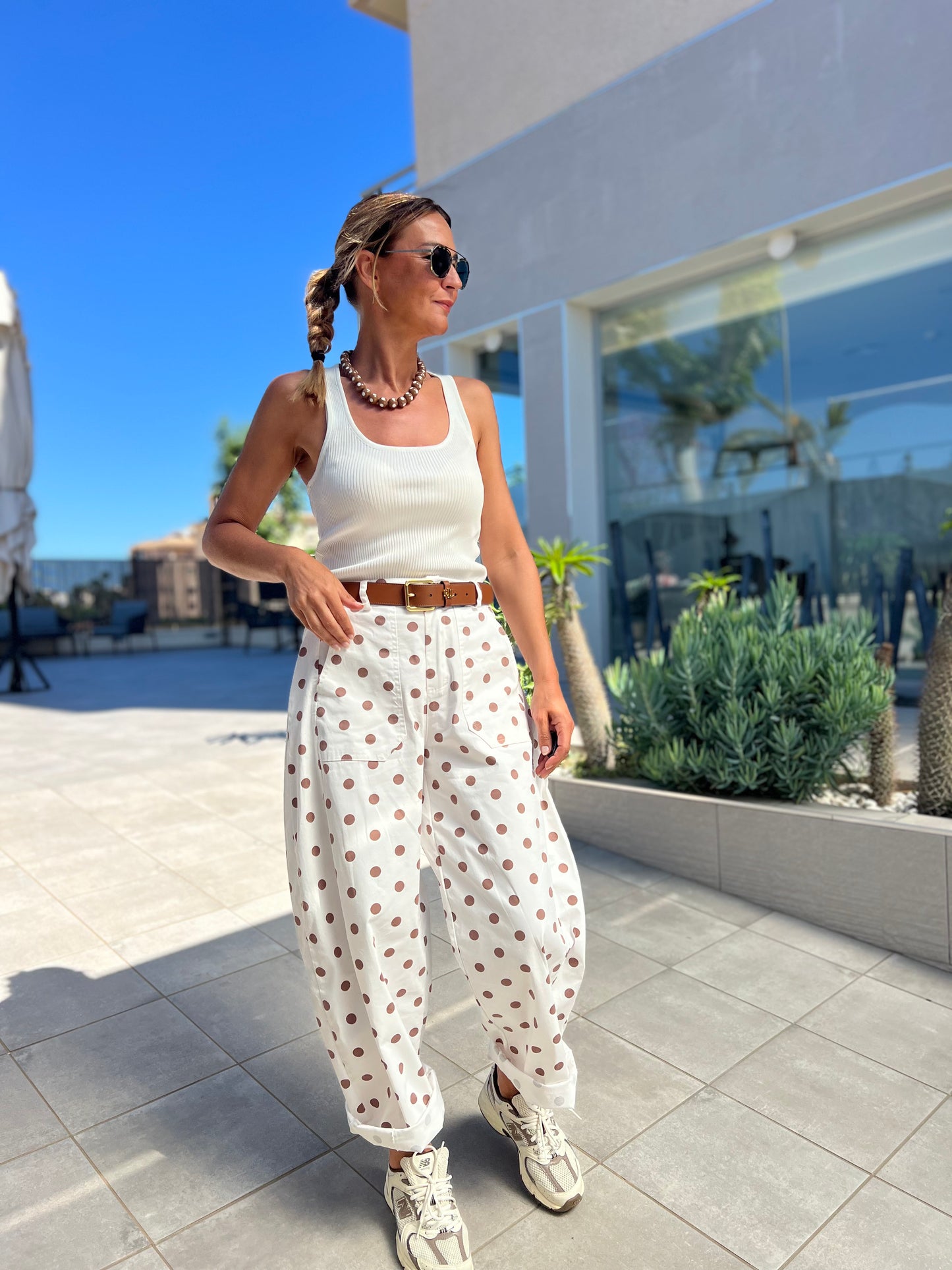 POLKADOT BARREL PANTS