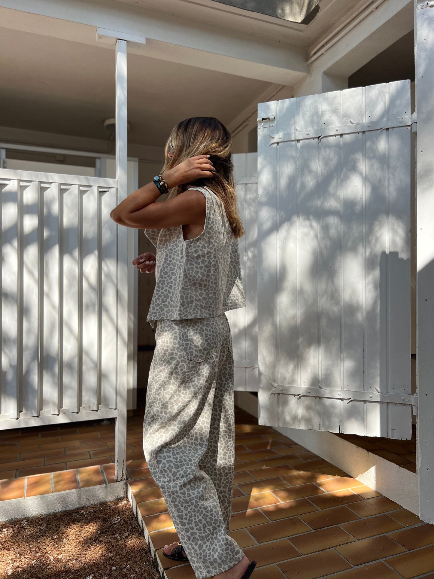 SOFT LÉOPARD BARREL PANTS