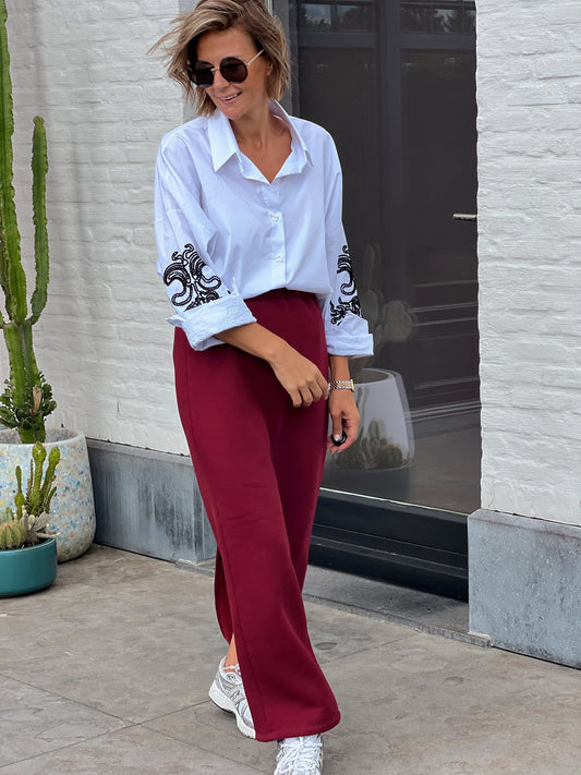 SWEATER SKIRT BURGUNDY