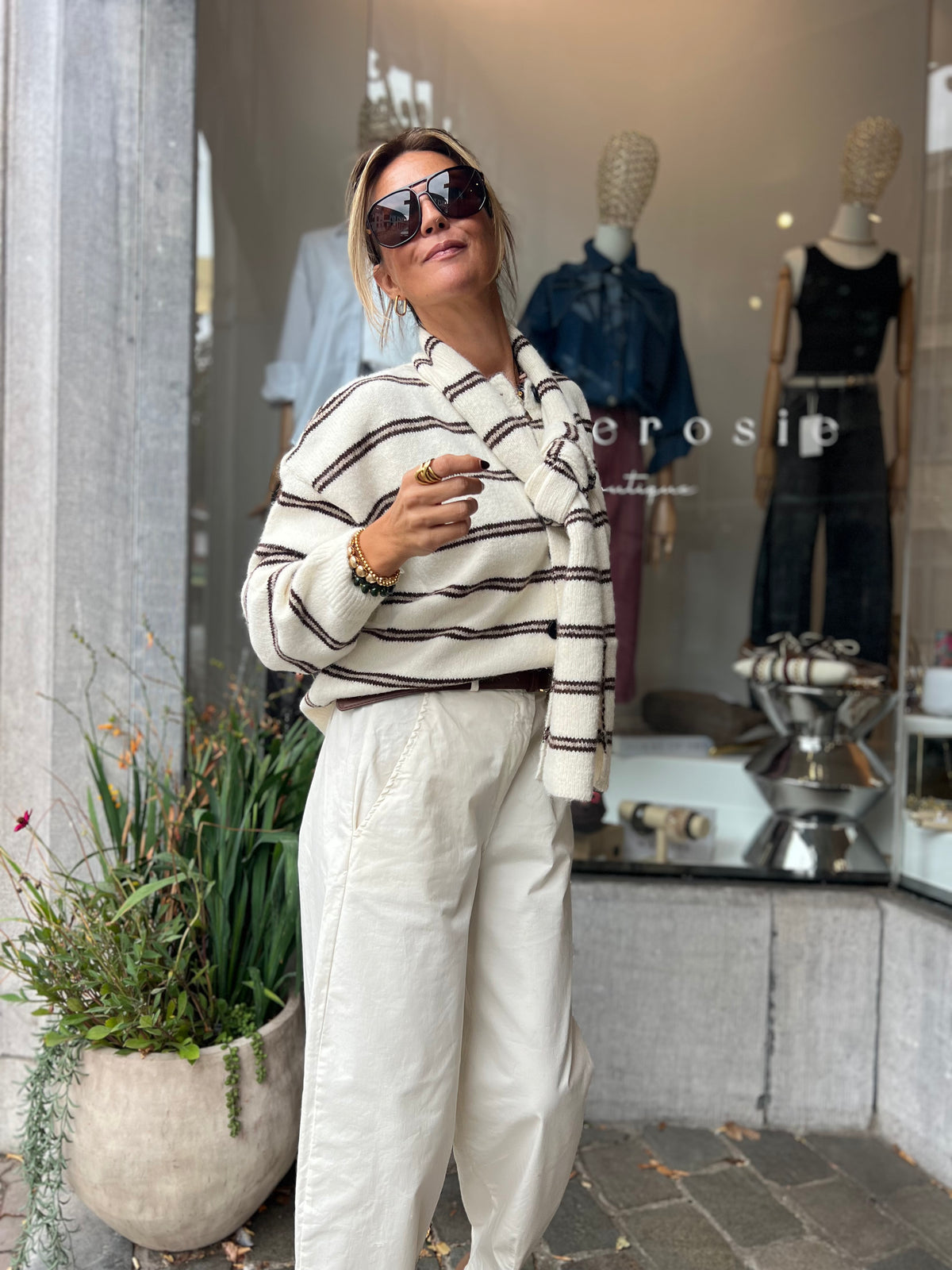 MALIA CARDIGAN & SCARF VANILLE