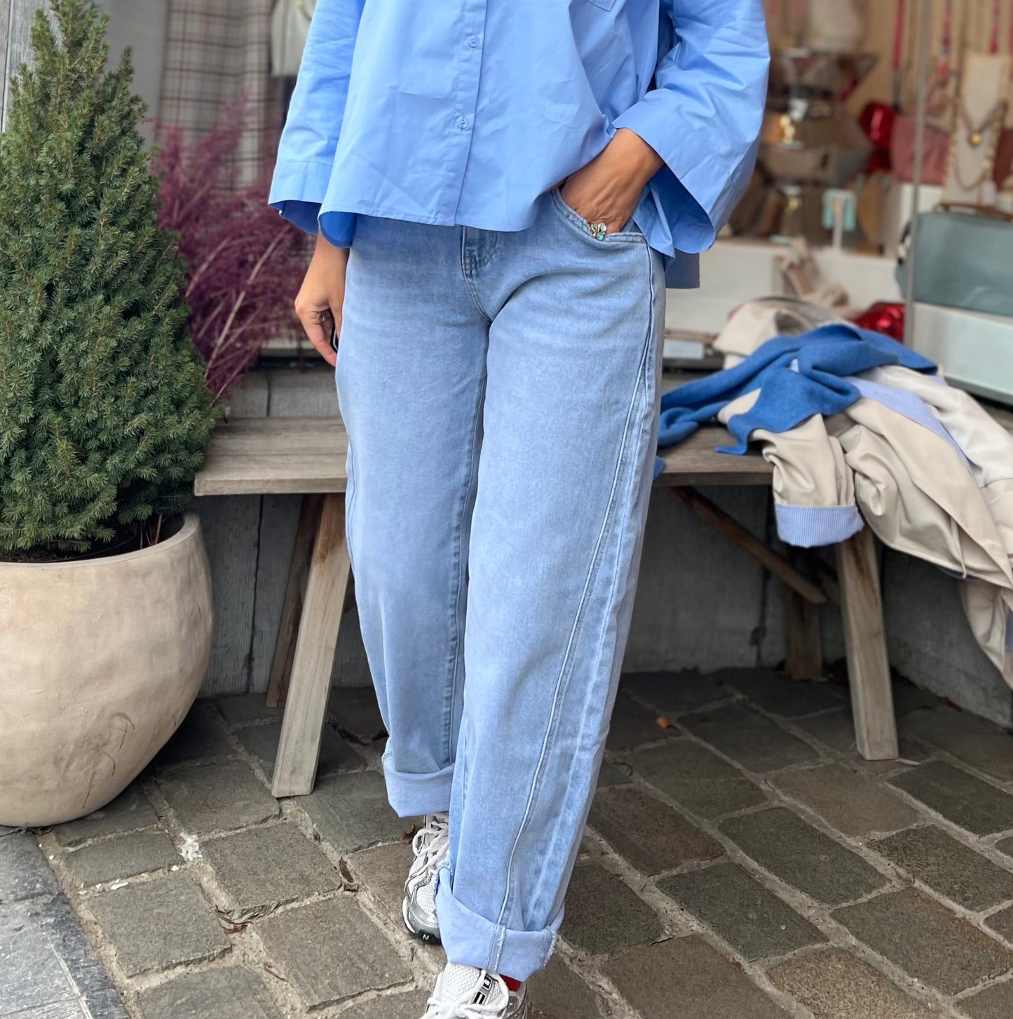 JEANS BARREL SKYBLUE