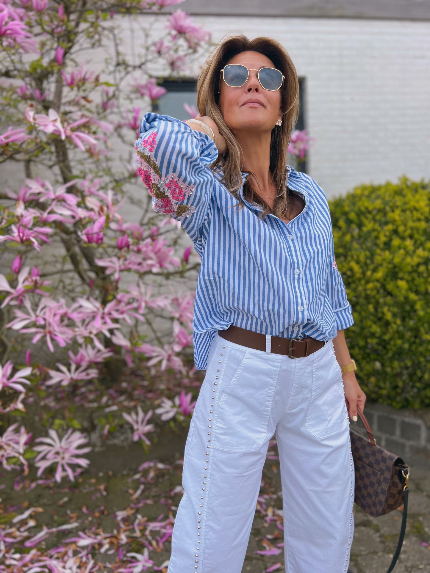 STRIPES & SEQUINS BLOUSE