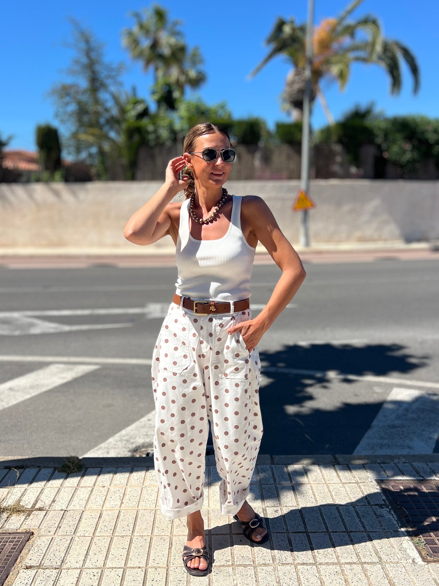 POLKADOT BARREL PANTS