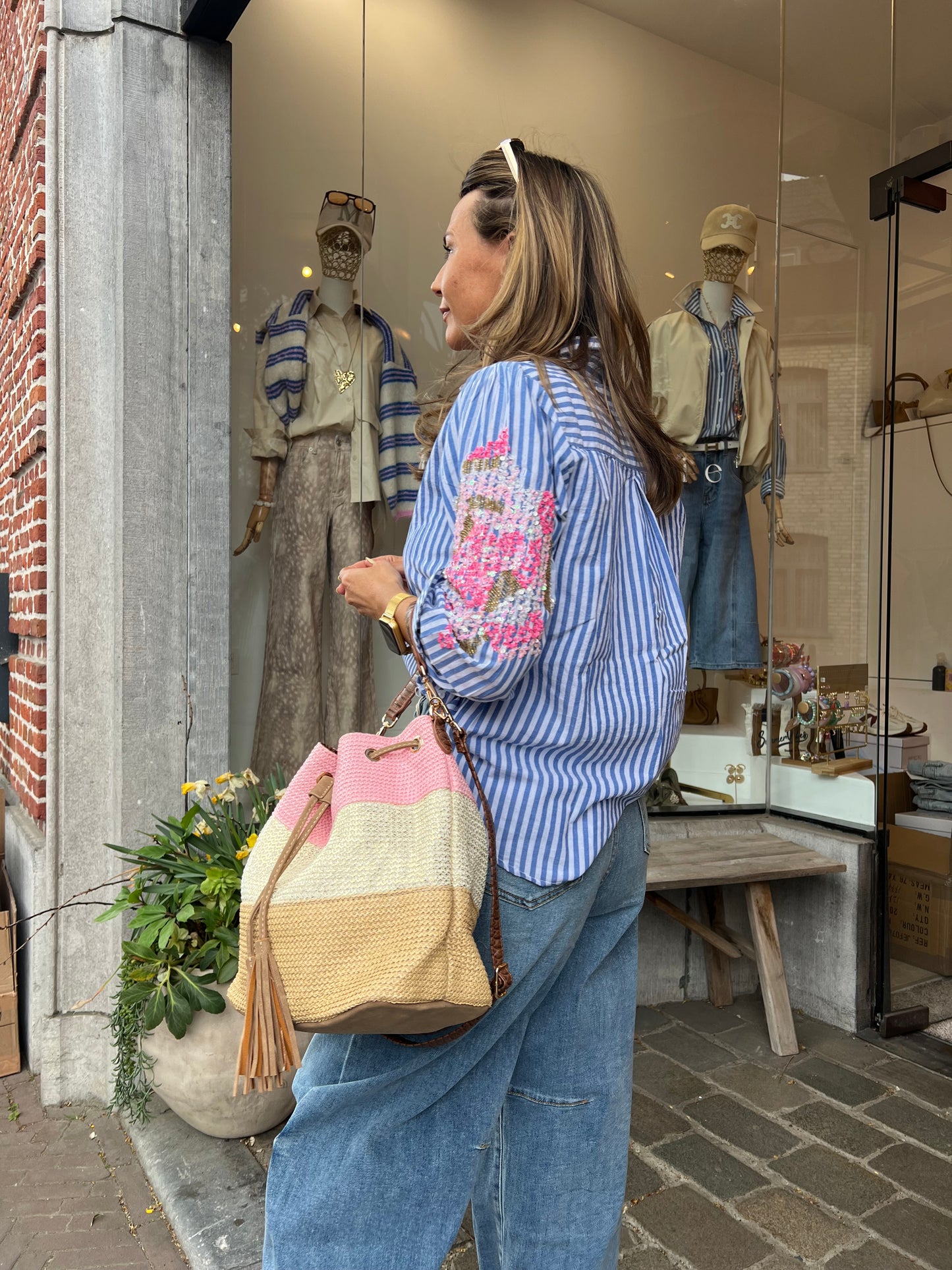 STRIPES & SEQUINS BLOUSE