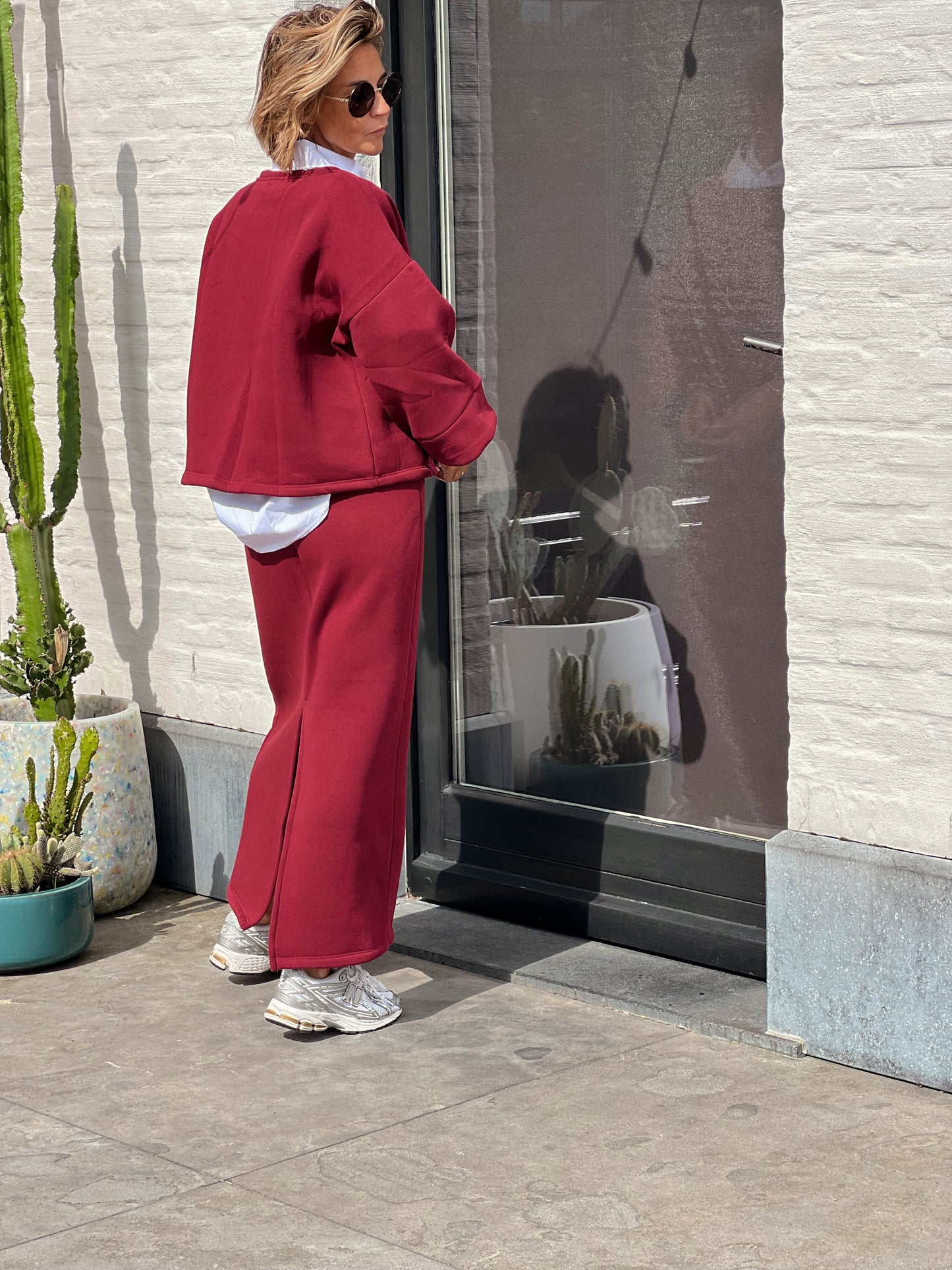 SWEATER SKIRT BURGUNDY