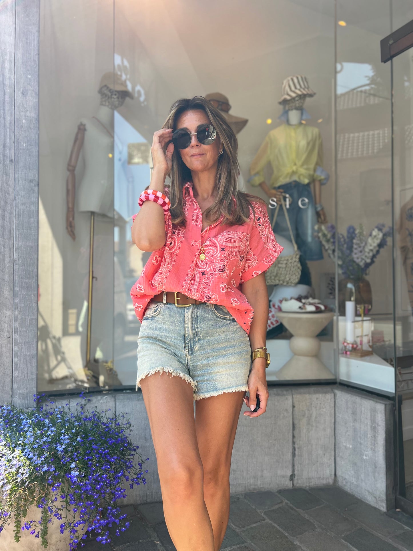BANDANA SHIRT PINK