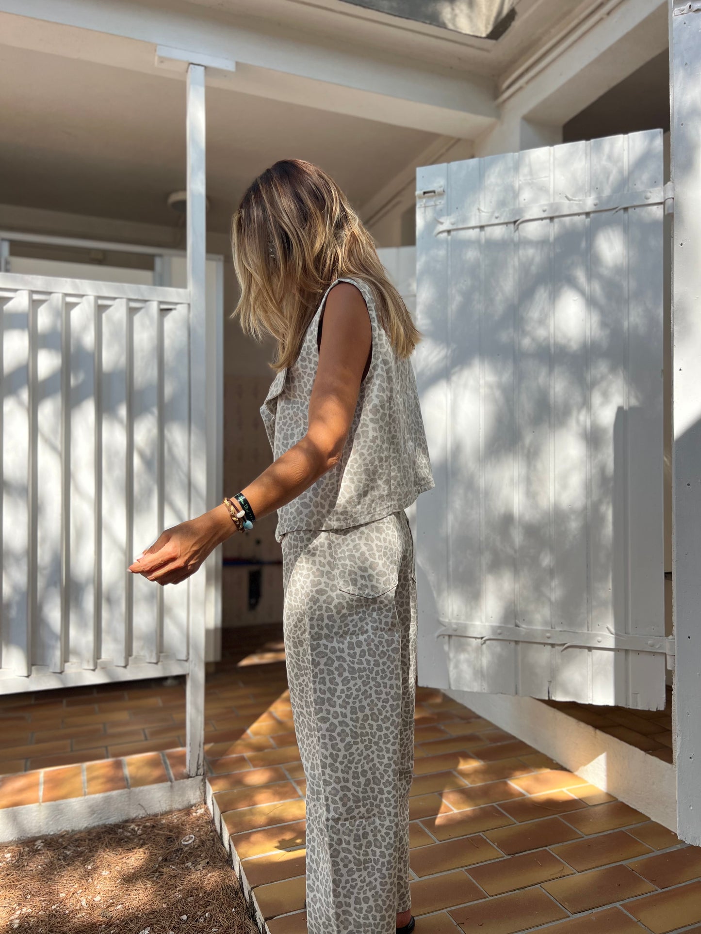 SOFT LÉOPARD BARREL PANTS