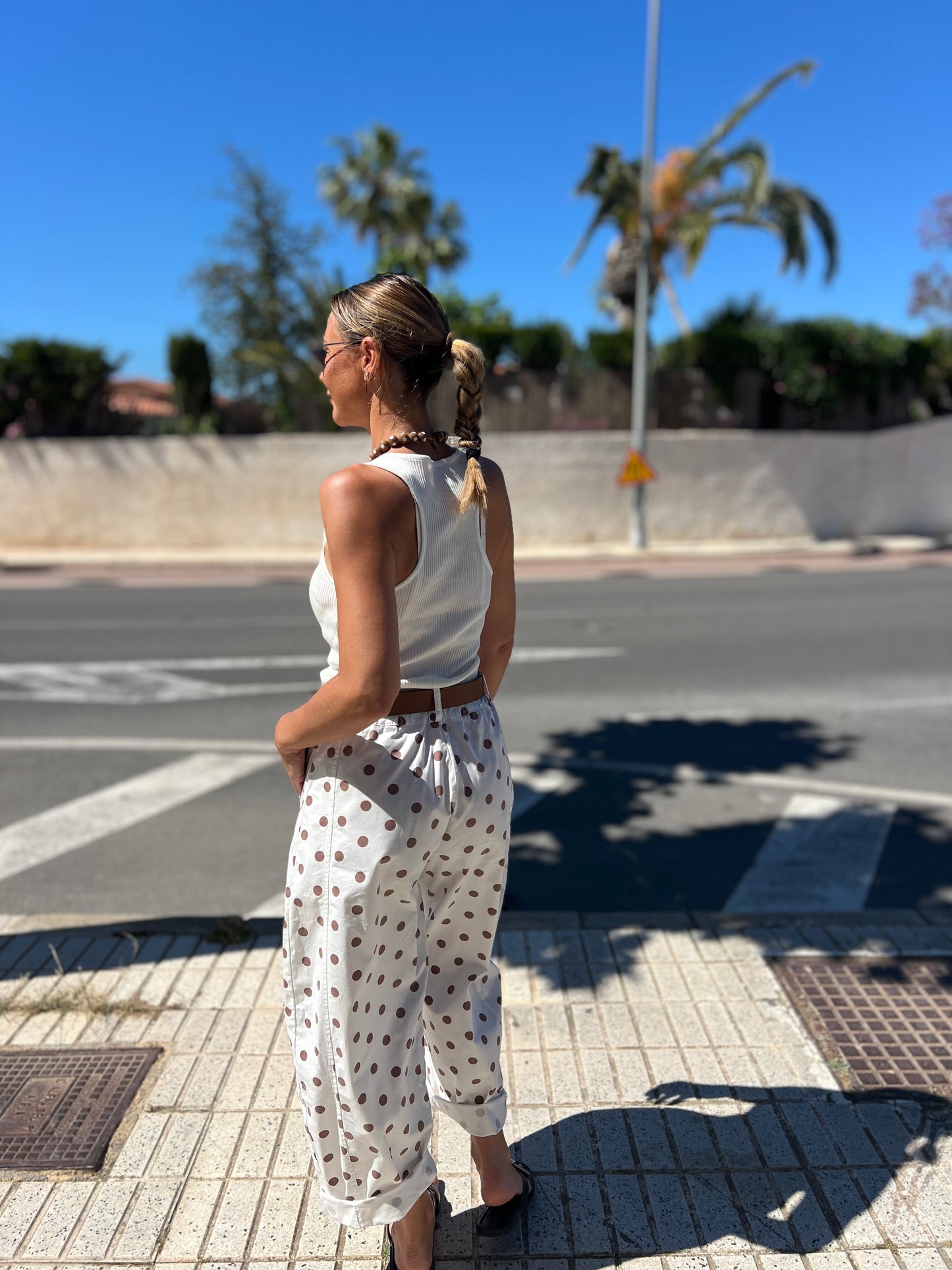 POLKADOT BARREL PANTS
