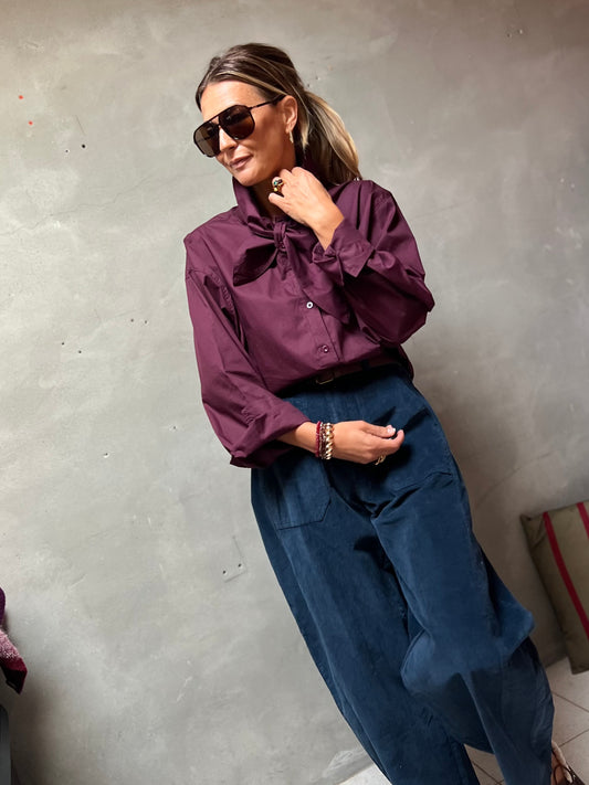 HÉLÈNE BLOUSE BURGUNDY