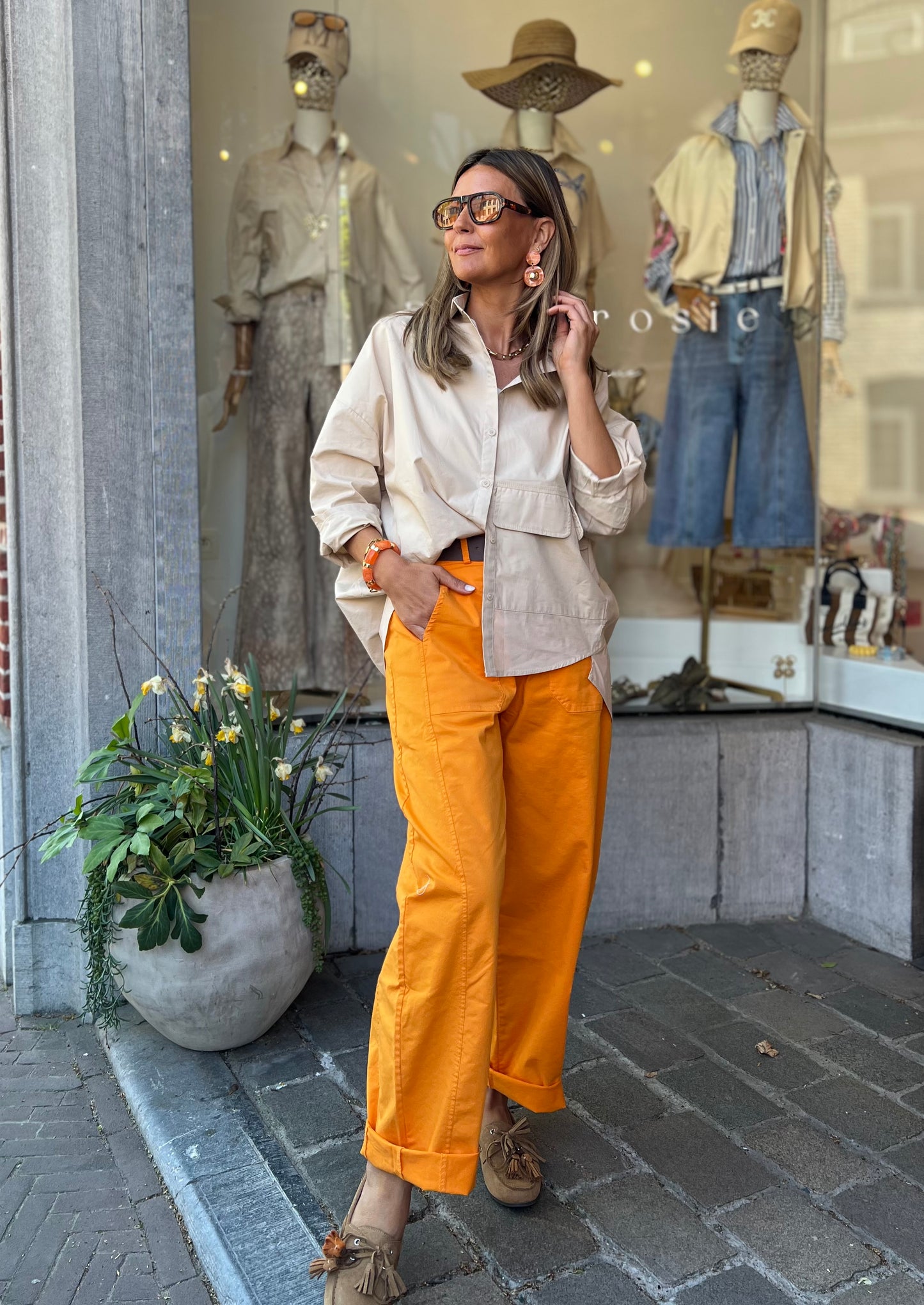 BARREL PANTS ORANGE