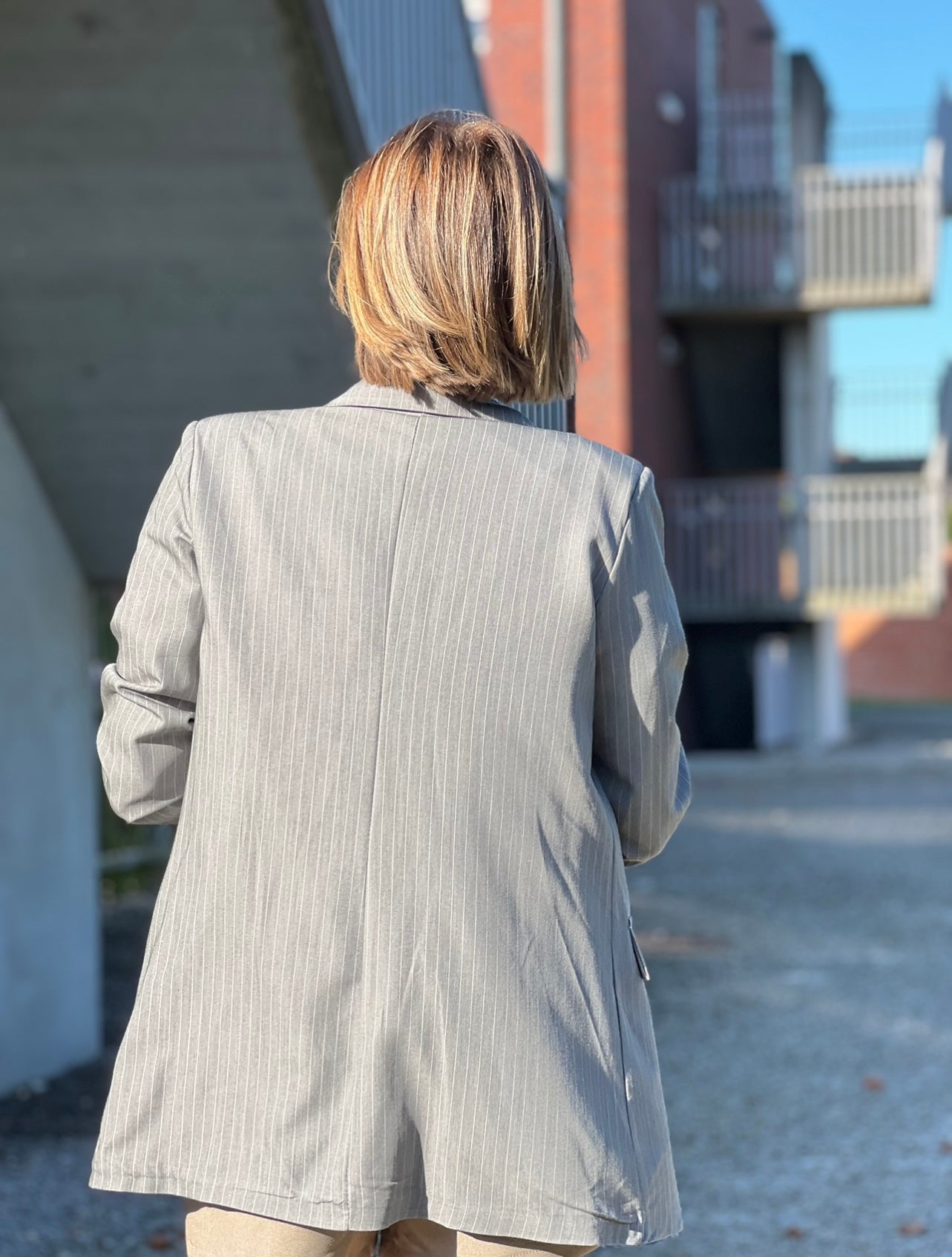 BLAZER GREY STRIPED