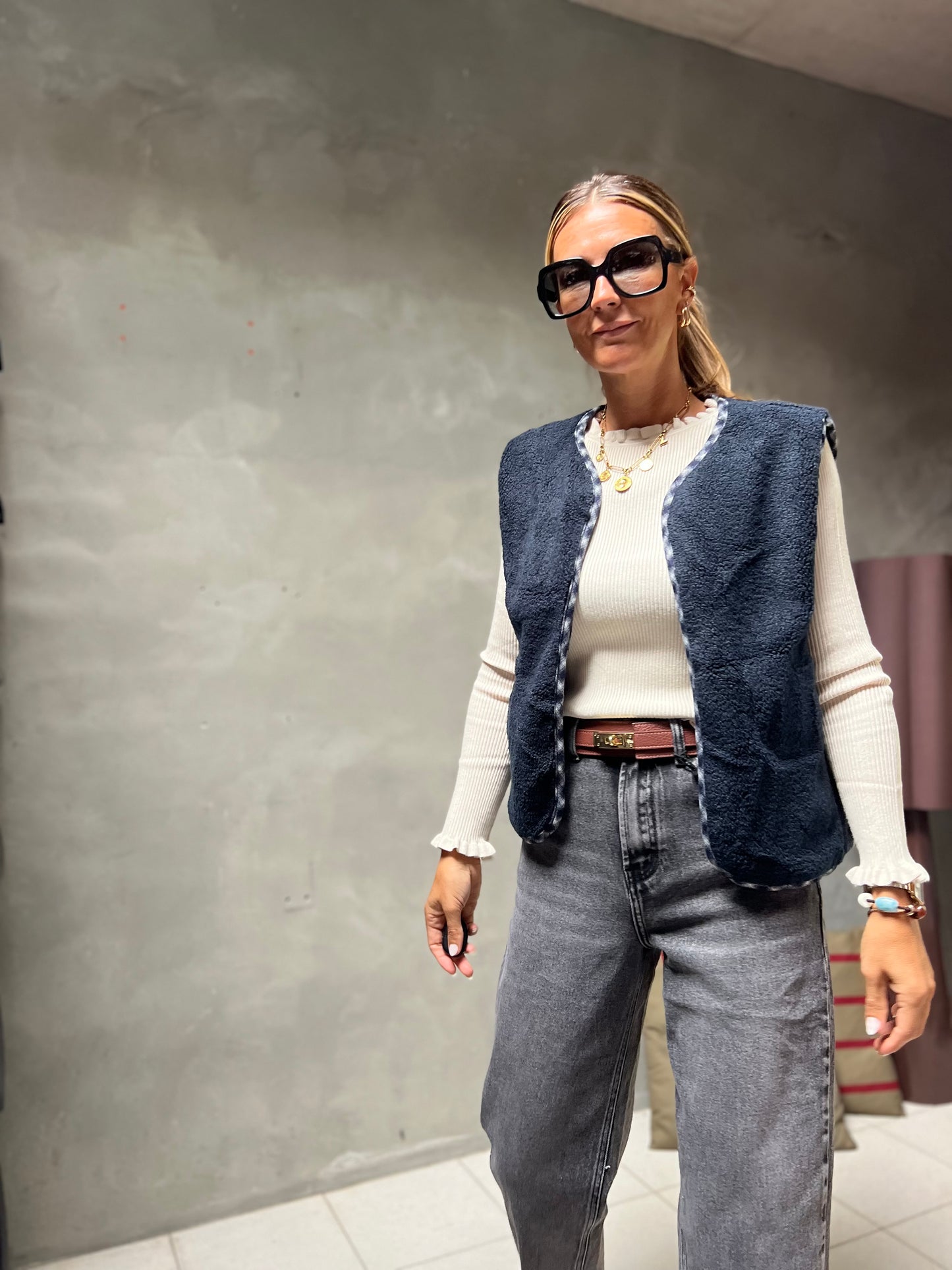 GILET TEDDY NAVY