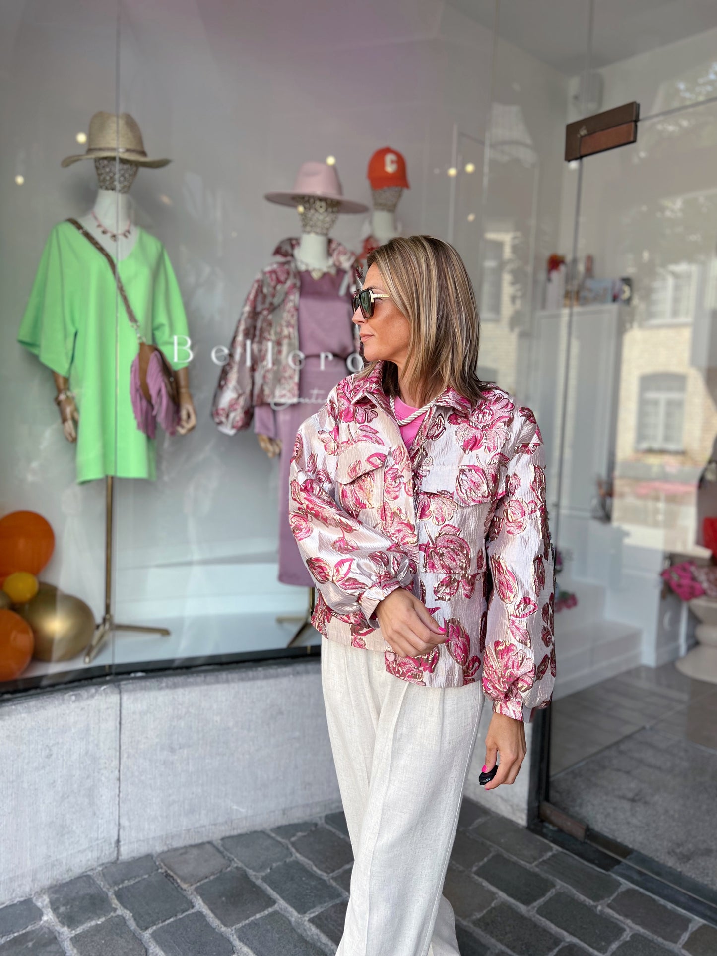 FLORAL PINK JACKET