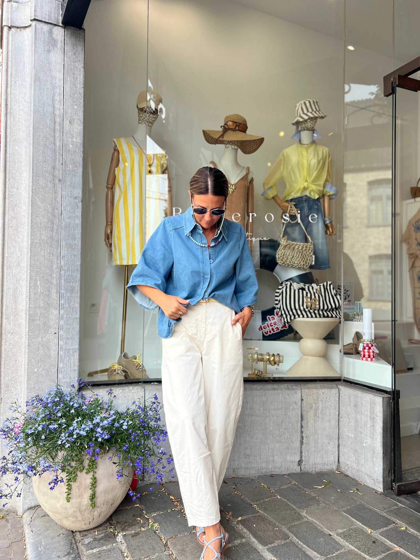 NORMY DENIM BLOUSE laatste S