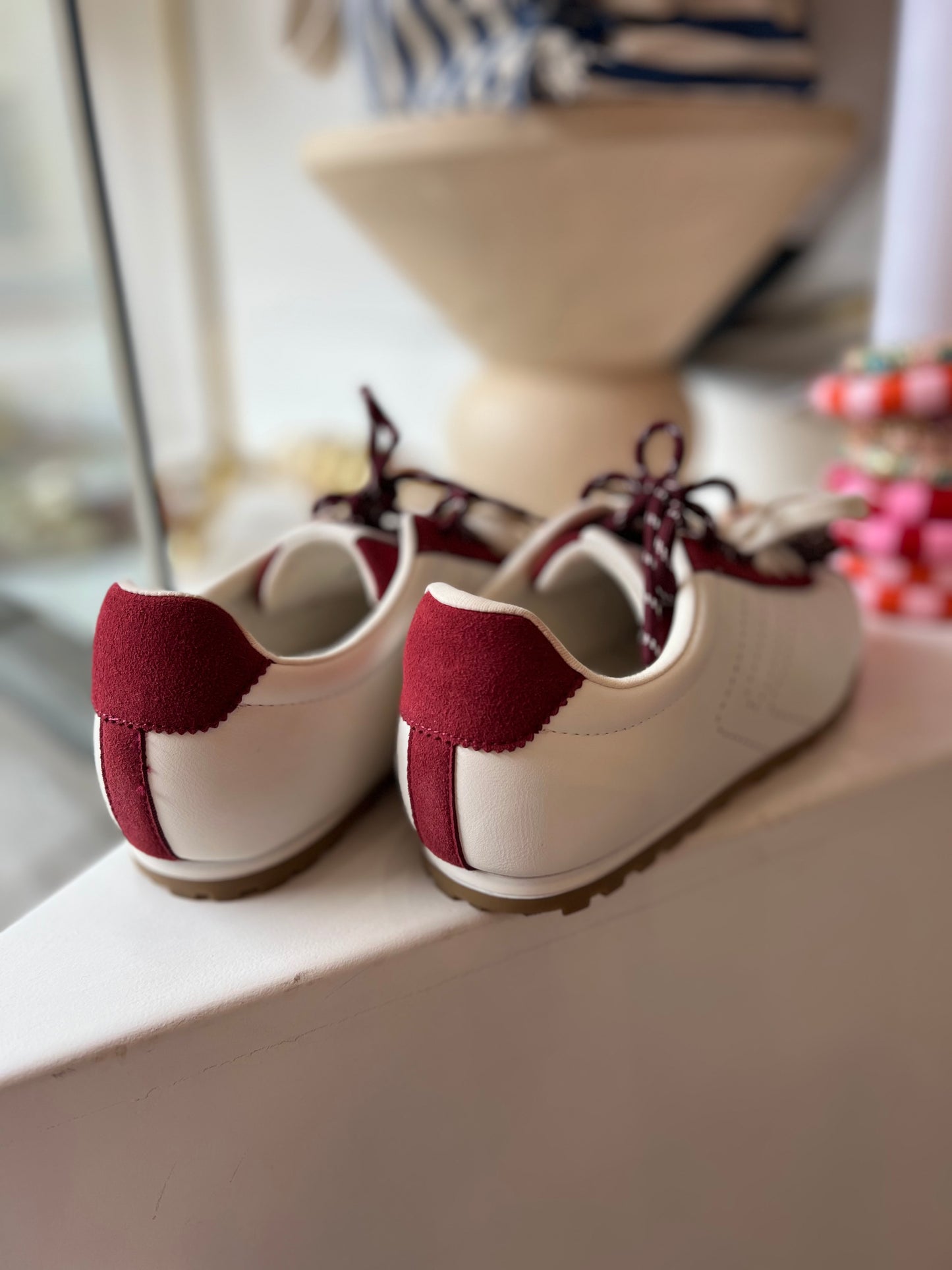 SNEAKERS BORDEAUX/WHITE
