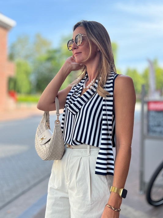 MARIS TOP & SCARF BLUE