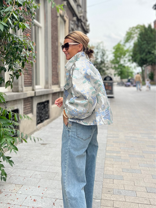 FLORAL BLUE JACKET