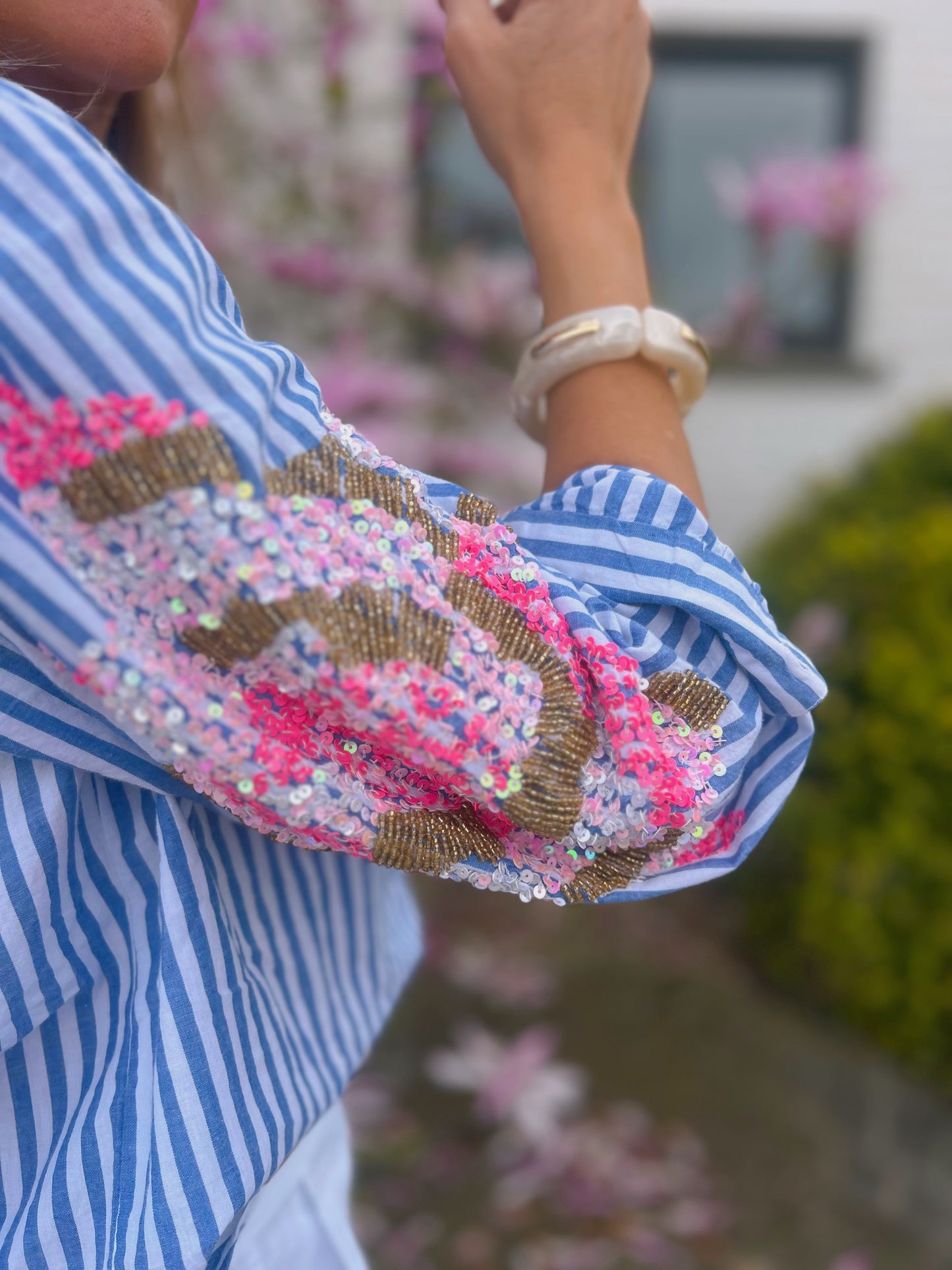 STRIPES & SEQUINS BLOUSE
