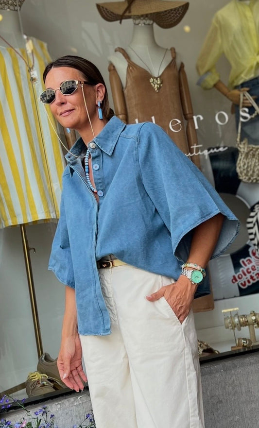 NORMY DENIM BLOUSE