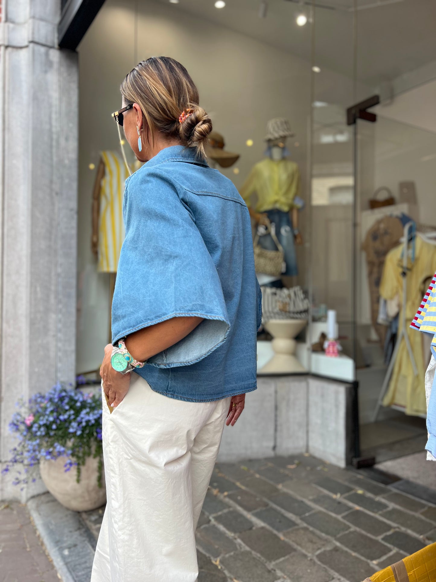 NORMY DENIM BLOUSE laatste S
