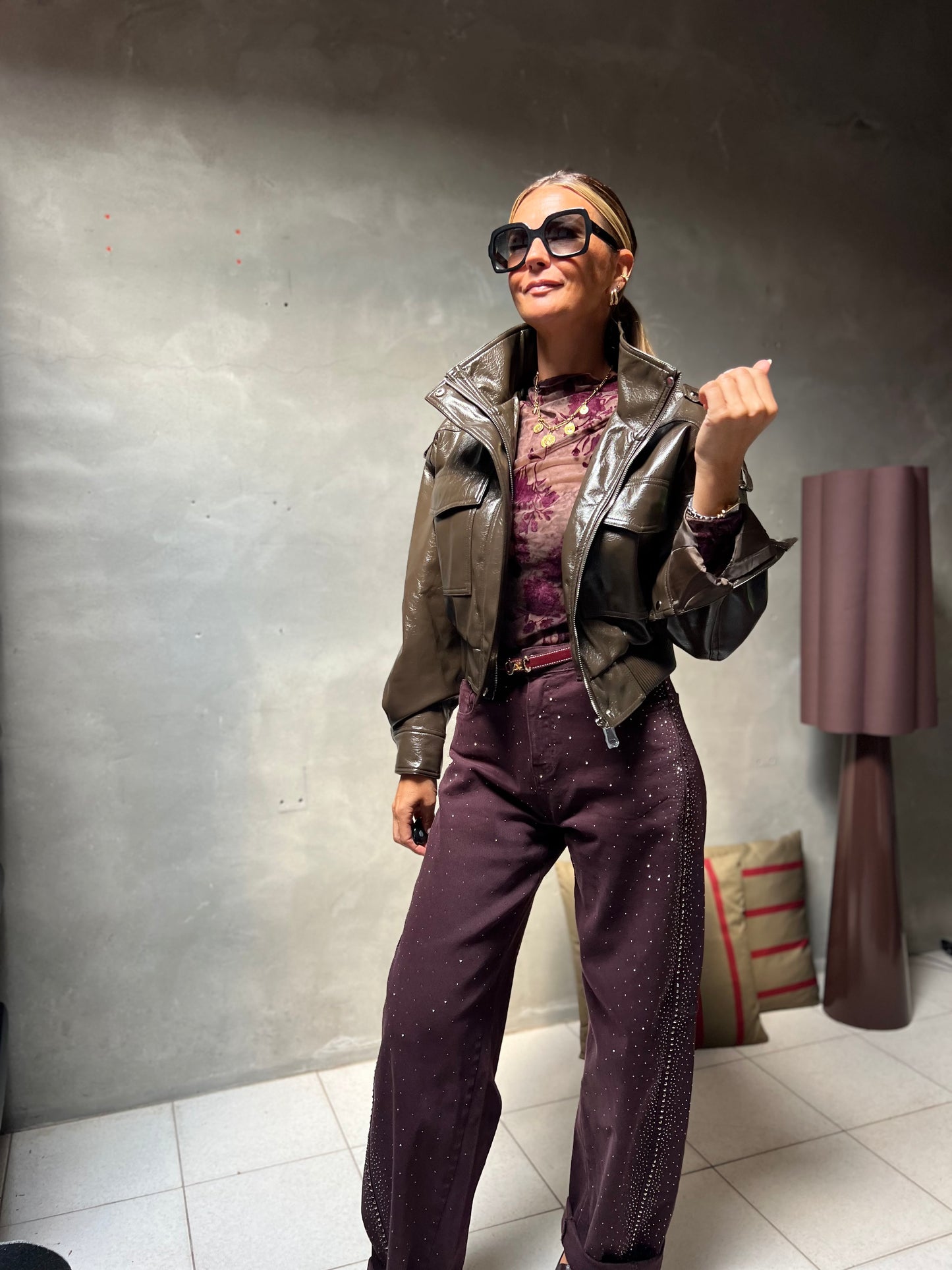 CELESTE JACKET OLIVE BRONZE