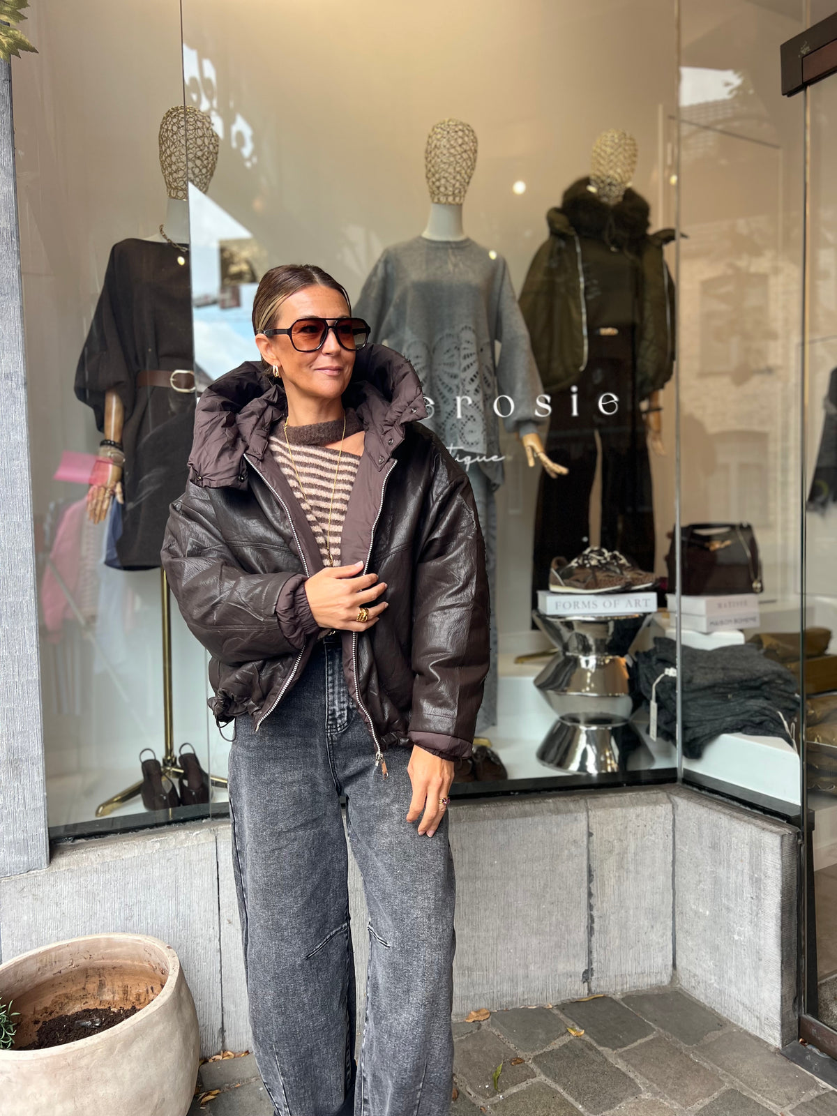 JONAH PUFFER JACKET BROWN