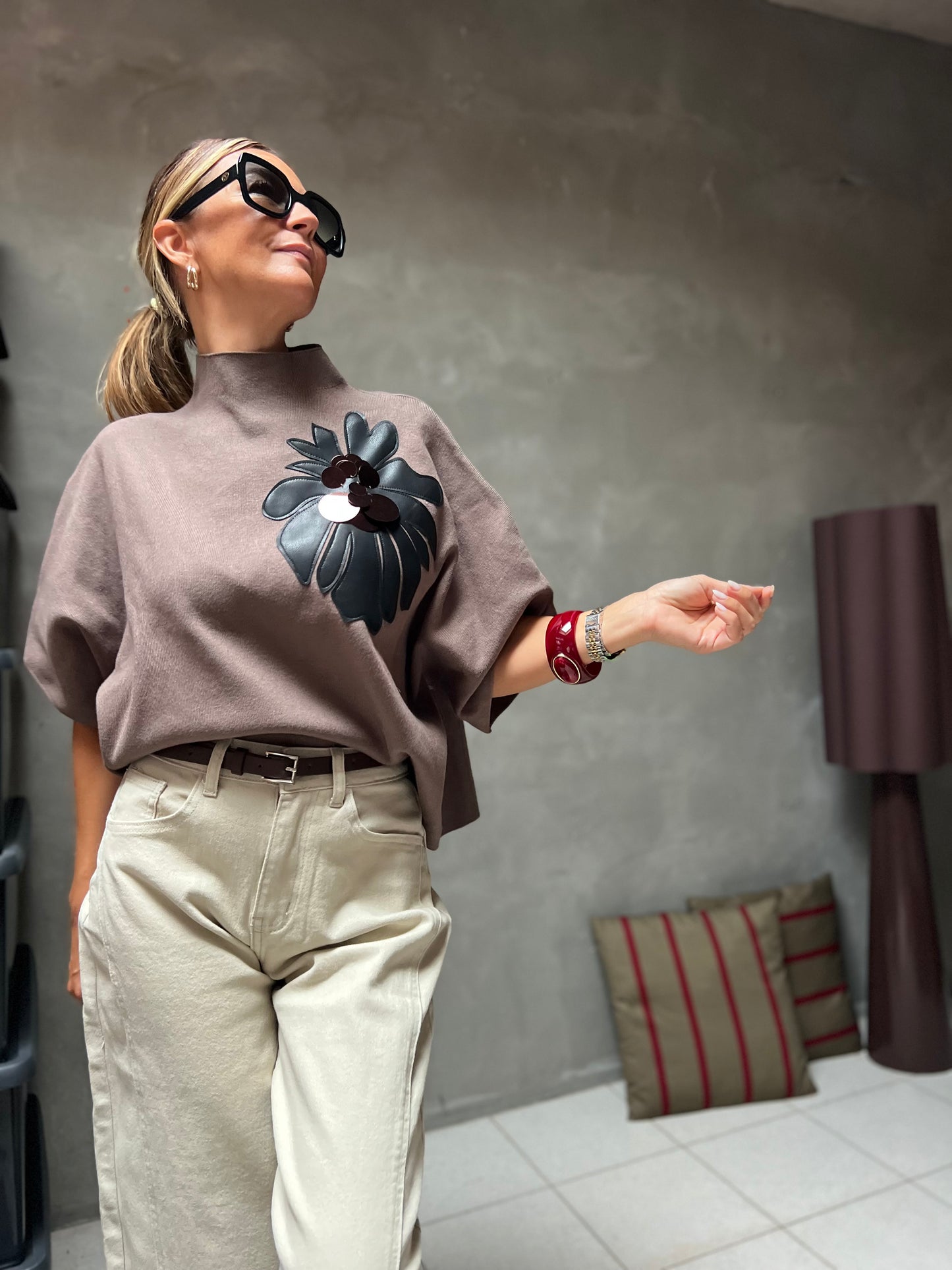 FLEUR ECLAT TOP MOKKA