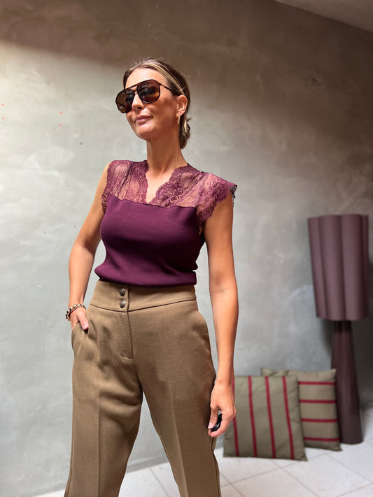 BRENNA TOP BORDEAUX