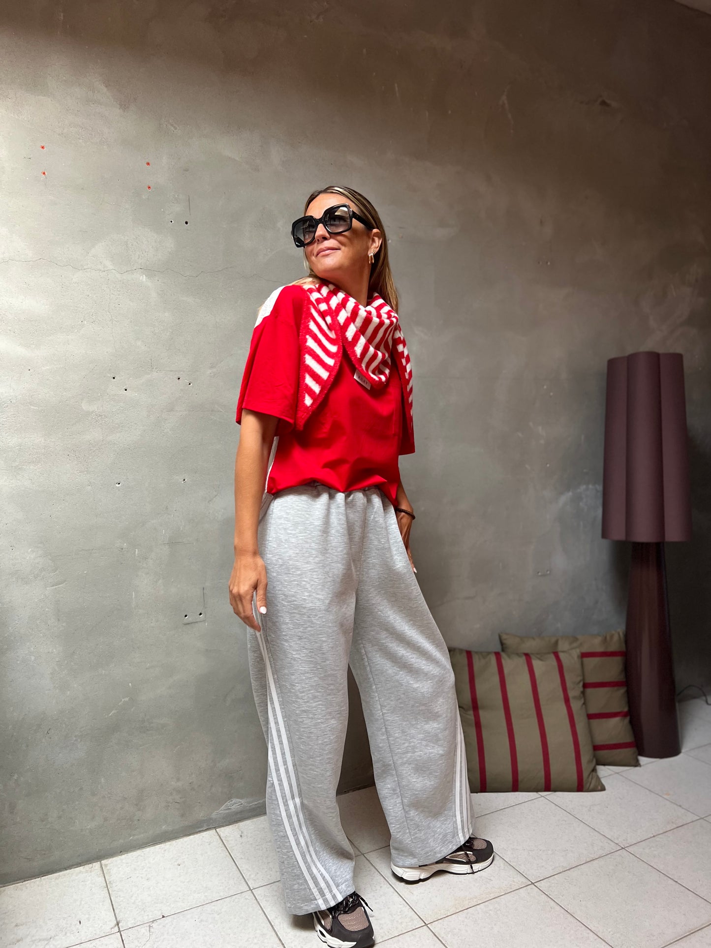 SWEATPANTS GREY/STRIPE