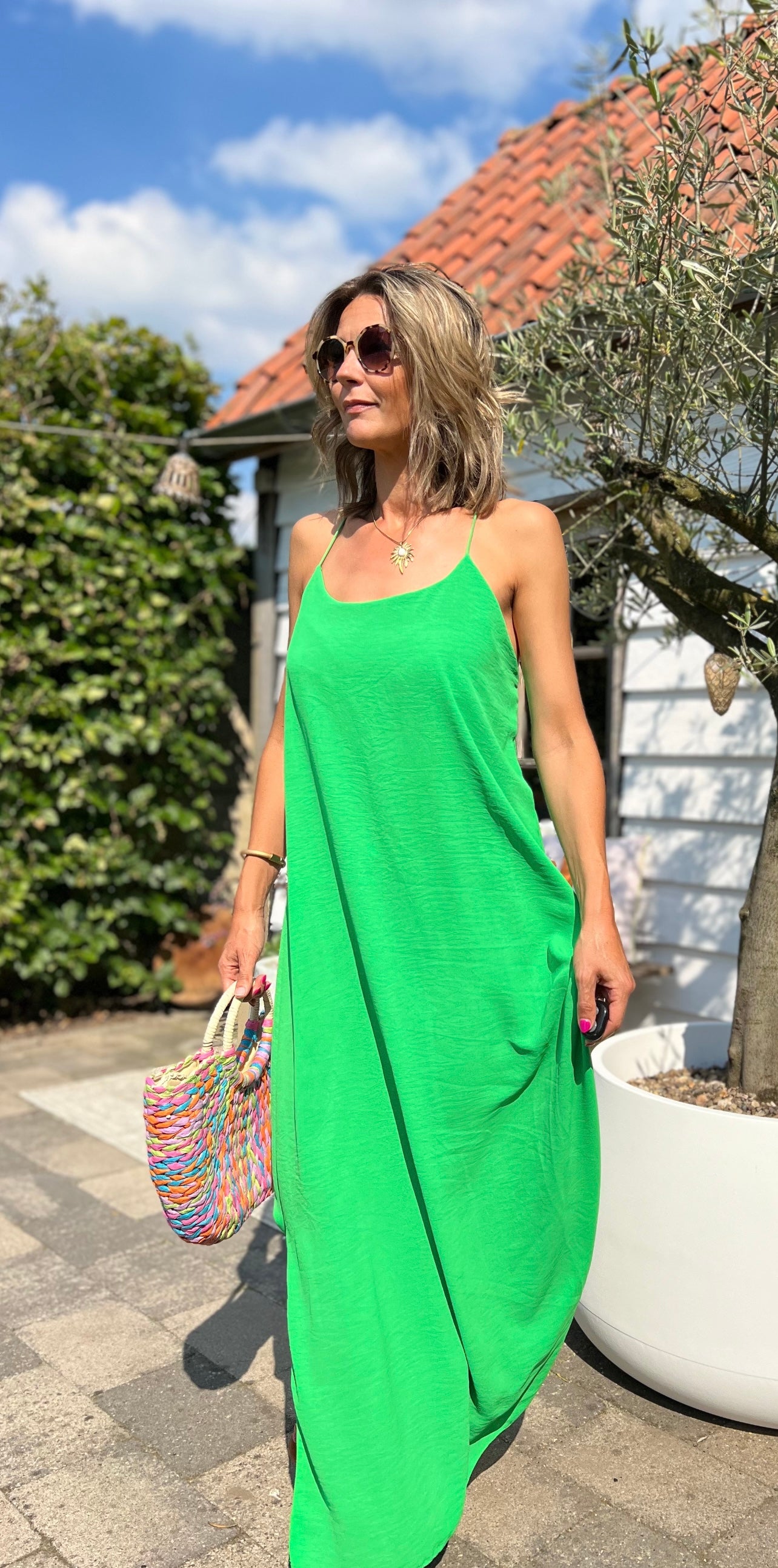 CROSSED DRESS GREEN