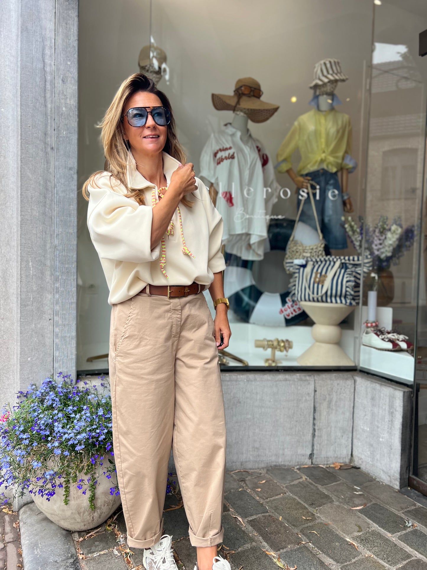 YAZZY BARREL PANTS CAMEL
